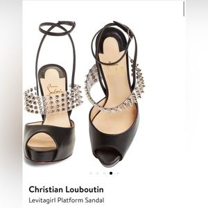 USED CHRISTIAN LOUBOUTIN
Levitagirl Studded Pvc Leather Platform Sandal